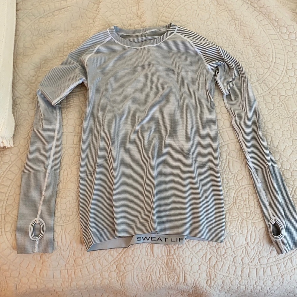 Lululemon Striped Swiftly Tech Long Sleeve Shirt